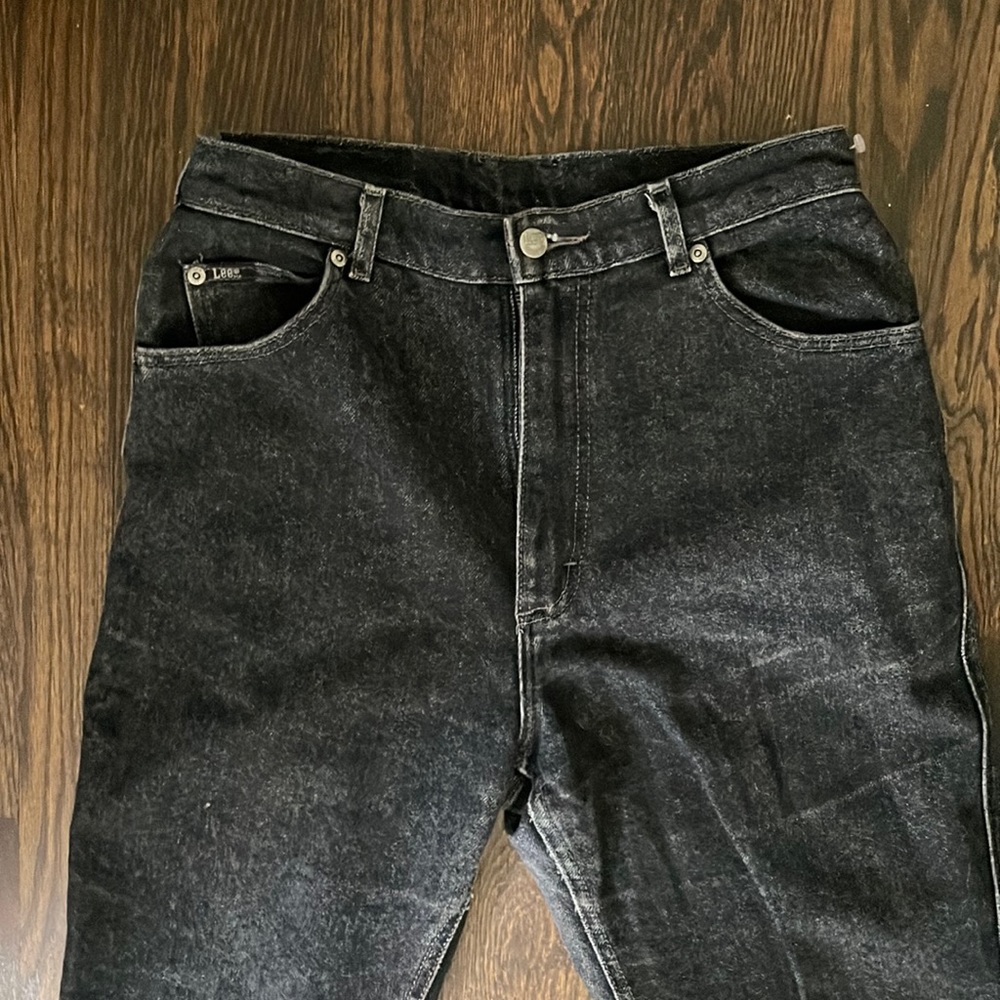 Vintage Lee High-waisted Mom Jeans in Black